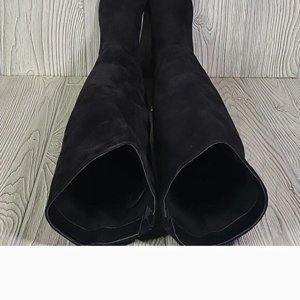 Sam Edelman Women's Black Suede Over-the-Knee Block Heel Boots Hai Size 8